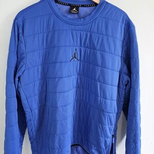 Jordan Aerolayer Tech Quilted Royal Blue Sweatshirt Size Large Athleisure
